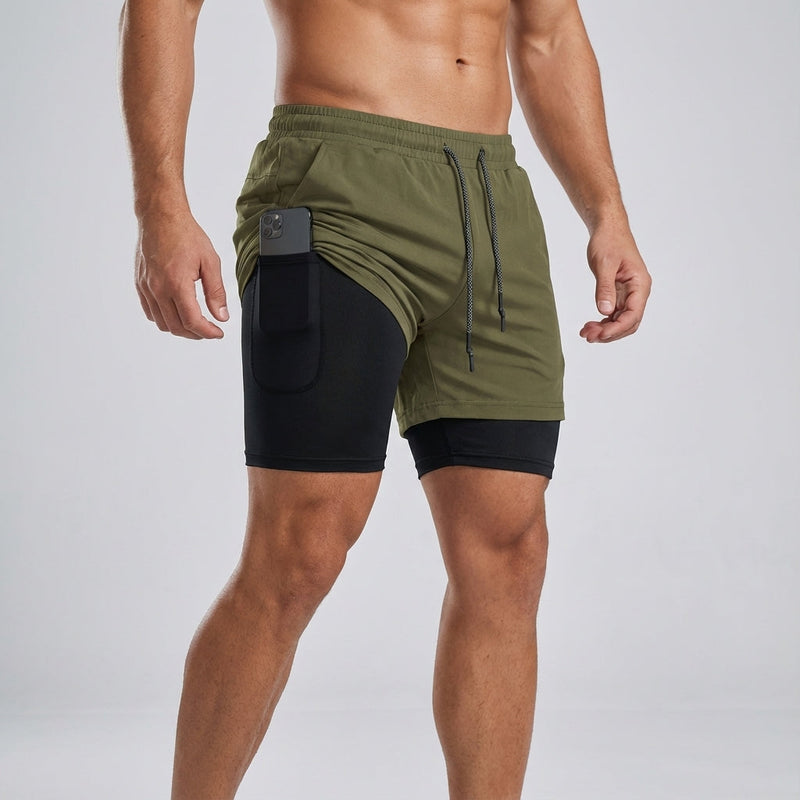 Zweilagige Trainingsshorts Mit Kompression - Rodney
