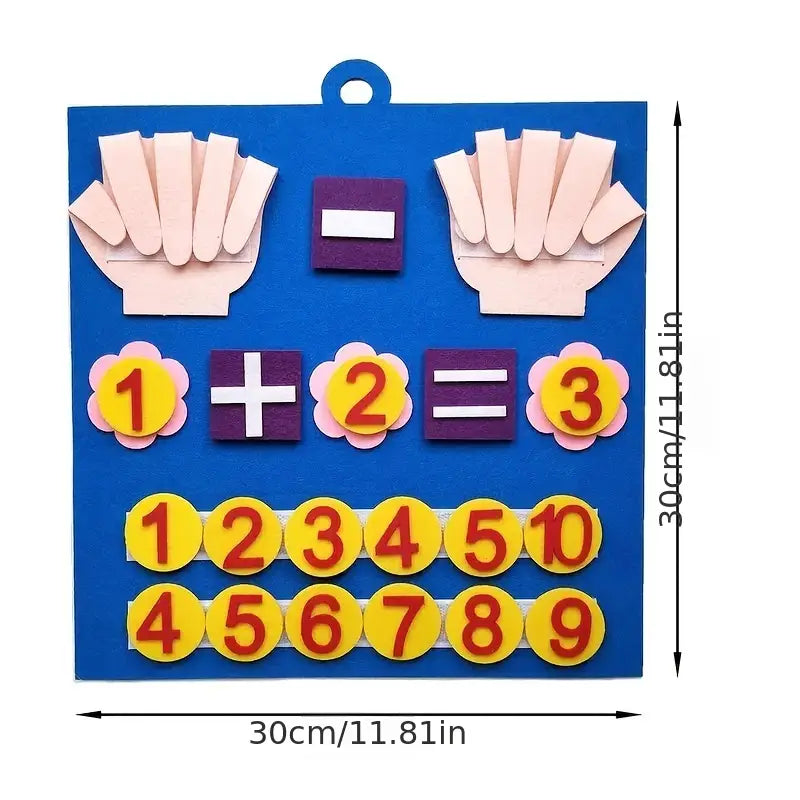 Felt counting game for children – educational game to promote numeracy and motor skills