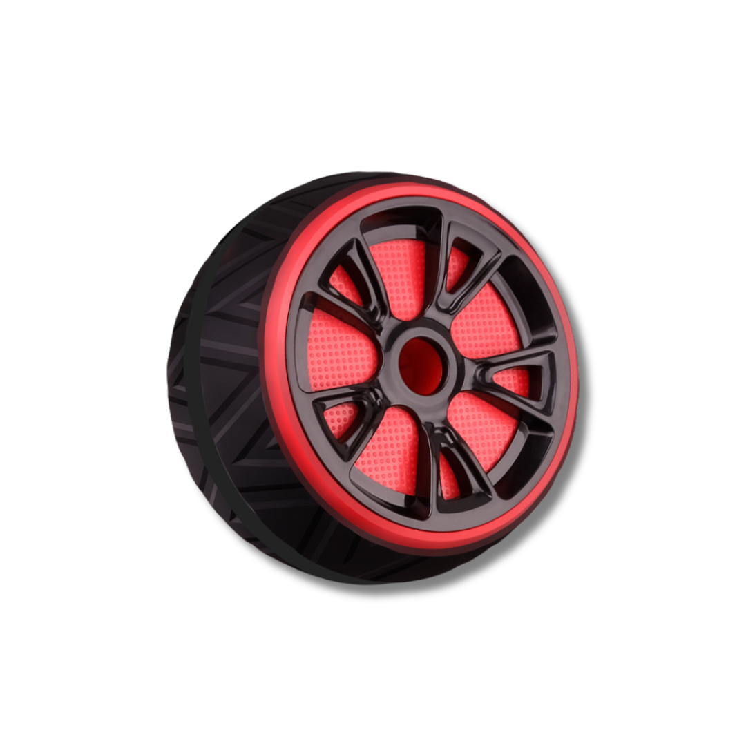 Ab Roller with Wide Wheels - CoreX-Black/Red-State of Style