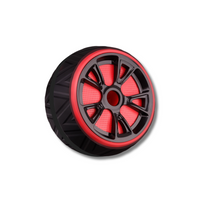 Ab Roller with Wide Wheels - CoreX-Black/Red-State of Style