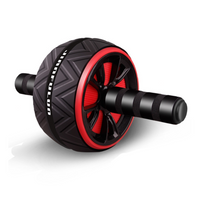 Ab Roller with Wide Wheels - CoreX-Black/Red-State of Style