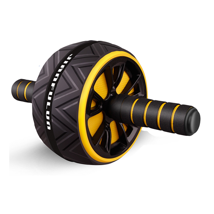 Ab Roller with Wide Wheels - CoreX-Black/Yellow-State of Style