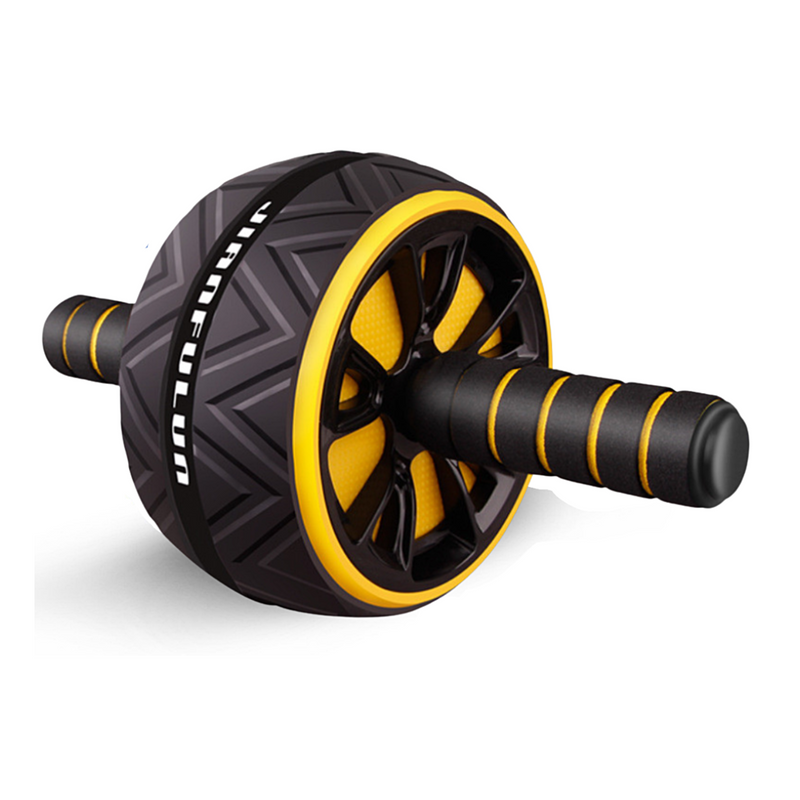 Ab Roller with Wide Wheels - CoreX-Black/Yellow-State of Style