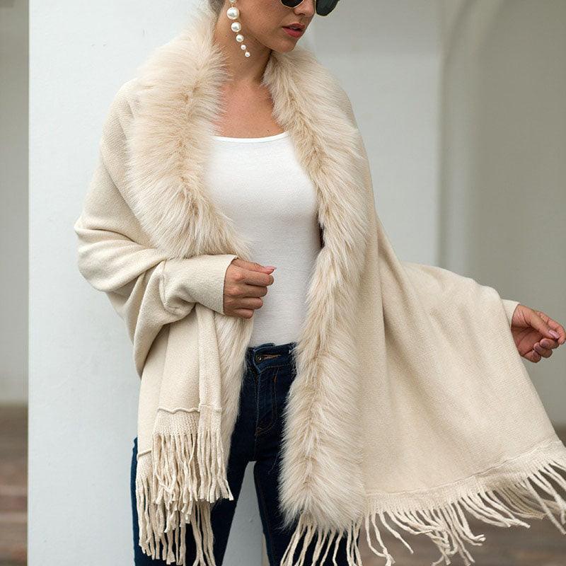 AbbysScarf – Women's Faux Fur Winter Scarf-Apricot-One Size Scarf-State of Style