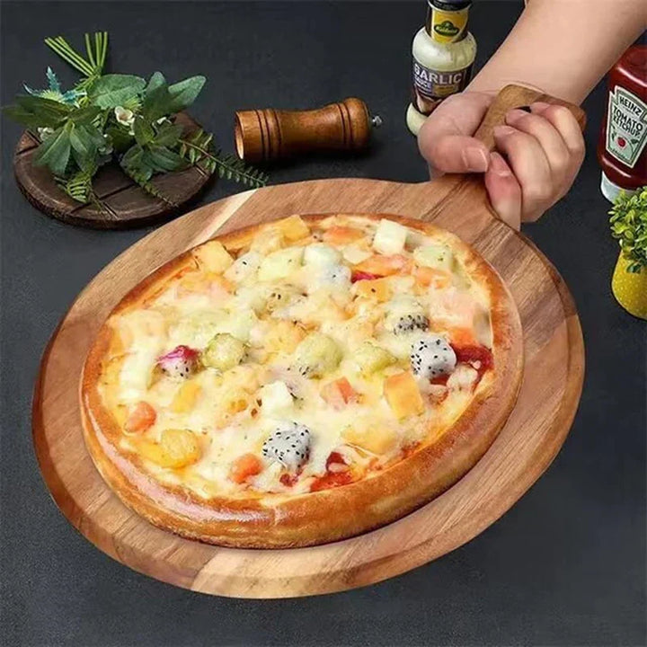 Acacia Wooden Pizza Peel & Serving Board - WoodStyle-State of Style