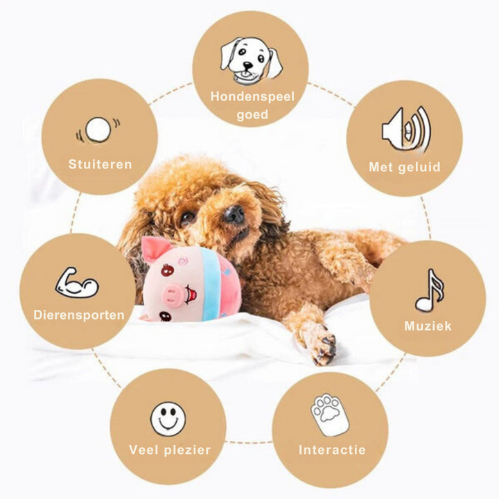 Active Moving Dog Toy - Rover-Red Pig-State of Style