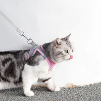 Adjustable Cat Harness with Leash – WhiskerWander-Pink-XS - 0.5 to 3 kg-State of Style