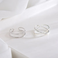 Adjustable Double Lines Ring - Lina-Crossed-State of Style