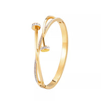 Adjustable Fit Double Nailhead Gold Bracelet | Minimalist Design-GOLD-State of Style