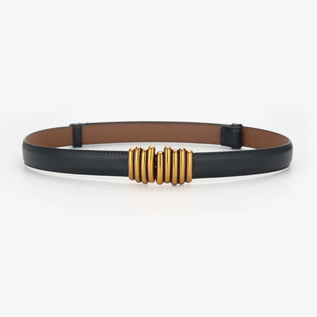 Adjustable Genuine Leather Belts for Women – Premium Waist Accessory-Black-State of Style