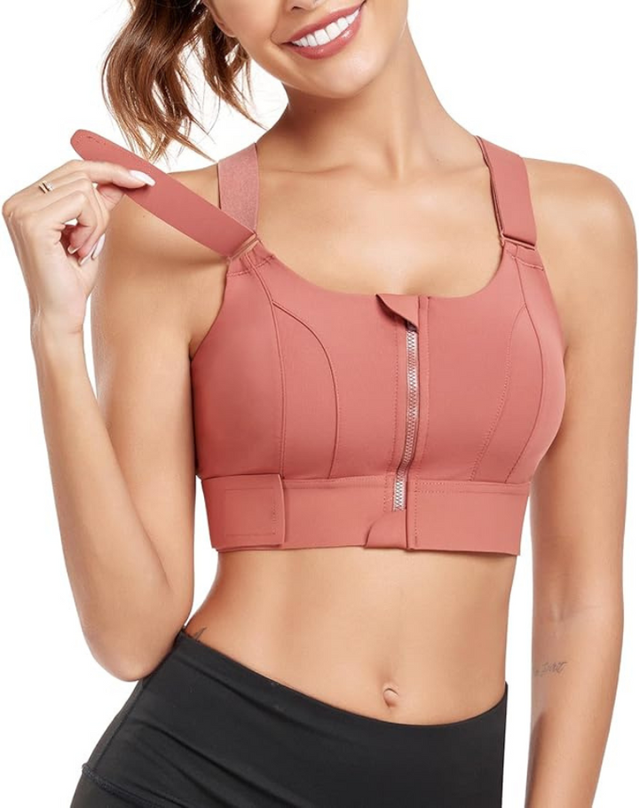 Adjustable High Support Sports Bra – Nova-Beige-S-State of Style