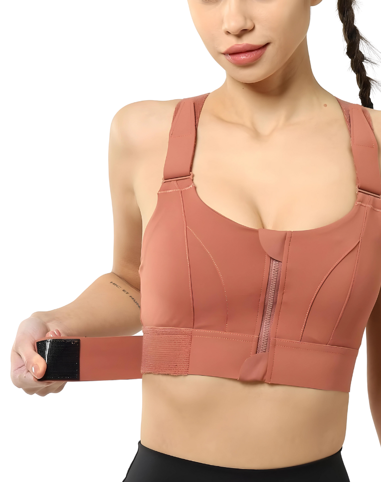 Adjustable High Support Sports Bra – Nova-Beige-S-State of Style