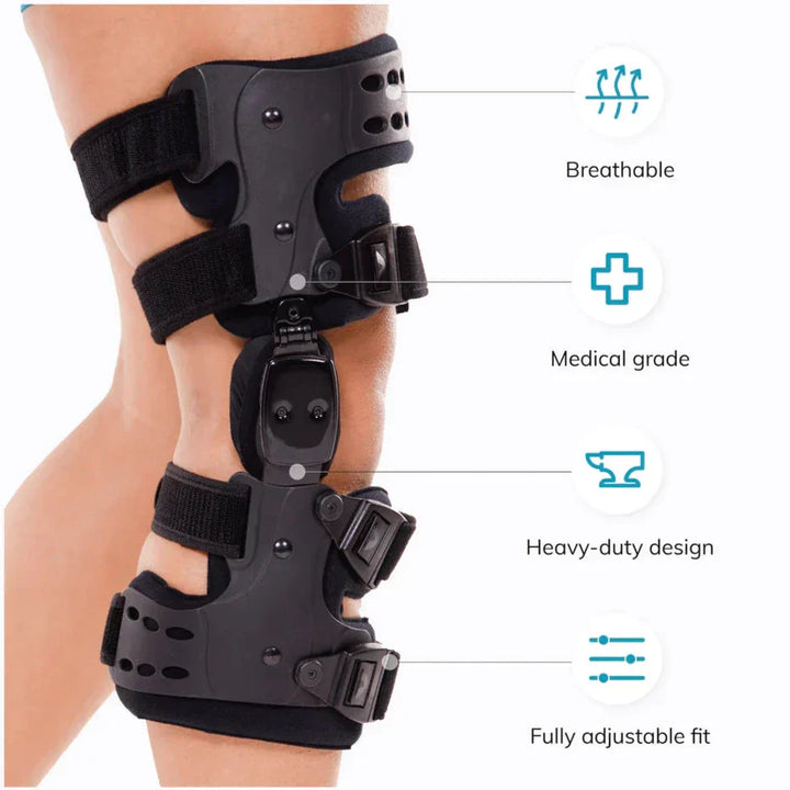 Adjustable Knee Brace - KneeEase-Black - Left Leg-State of Style