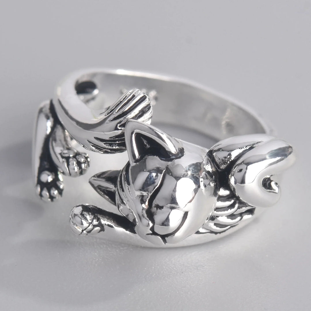 Adjustable Lucky Cat Ring | Women's Jewellery-State of Style
