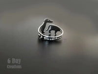 Adjustable Silver Dachshund Ring | Cute Dog Design-State of Style