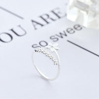 Adjustable Silver Ring with Enamel Wildflowers - Amaril-State of Style