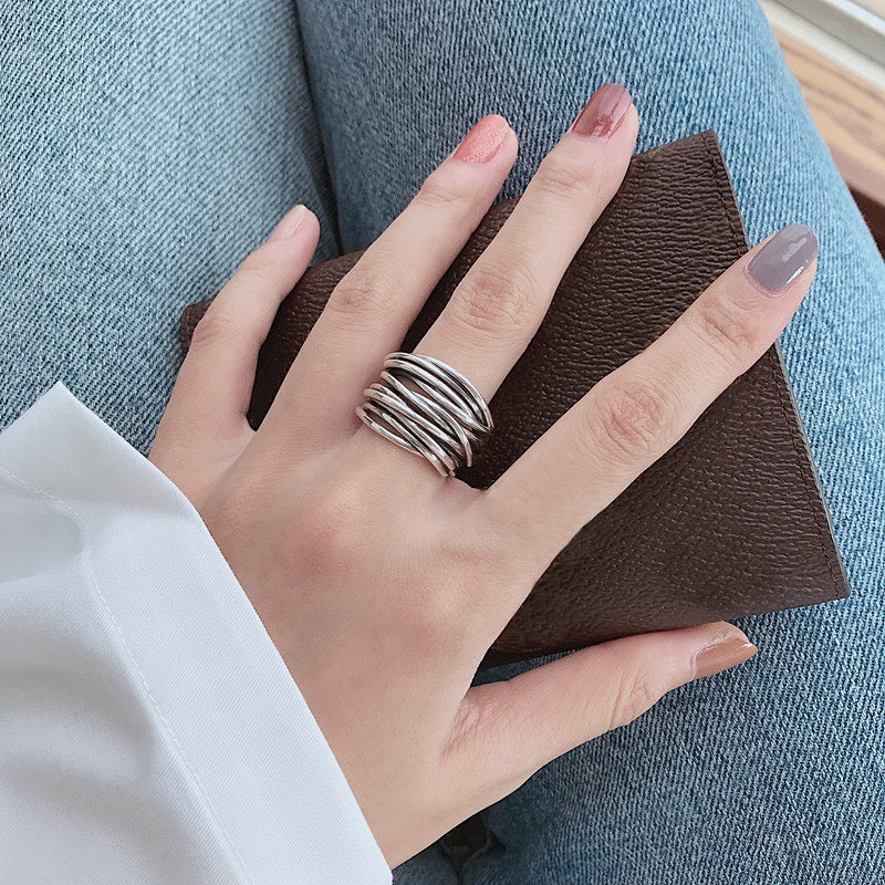 Adjustable Silver Stacking Ring - Mireille-State of Style