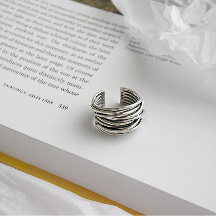 Adjustable Silver Stacking Ring - Mireille-State of Style