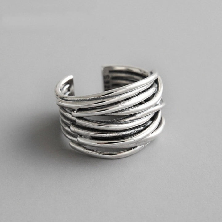 Adjustable Silver Stacking Ring - Mireille-State of Style