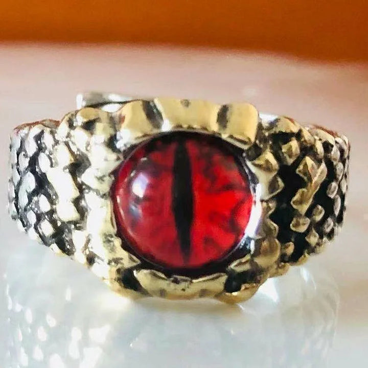 Adjustable Snake Ring with Demon Eye - Damon-Red-State of Style