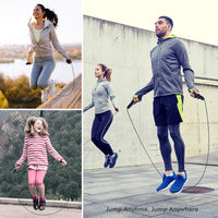 Adjustable Tangle-Free Skipping Rope for Fitness-Black-State of Style