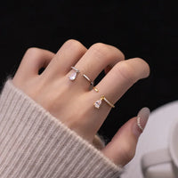 Adjustable Water Drop Ring - Isaline-Gold-State of Style