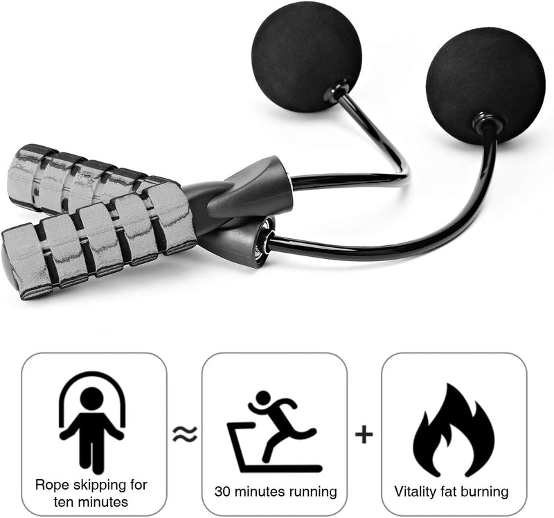 Adjustable Wireless Weighted Jump Rope-Grey-State of Style
