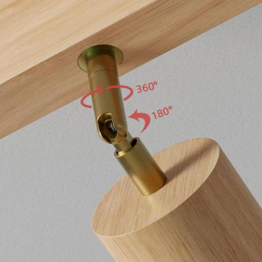 Adjustable Wooden Ceiling Spotlight - EcoLux-1-Warm White-White Oak-State of Style