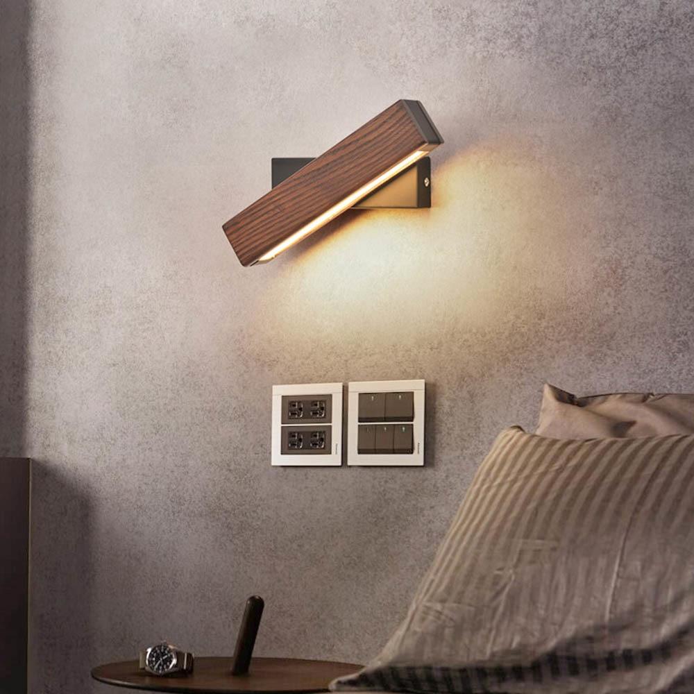 Adjustable Wooden LED Wall Light - Jasper-Dark Wood-Klein - 21 x 5 cm-State of Style