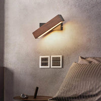 Adjustable Wooden LED Wall Light - Jasper-Dark Wood-Klein - 21 x 5 cm-State of Style