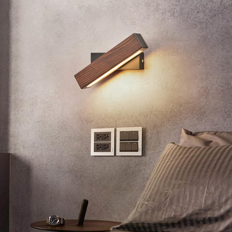 Adjustable Wooden LED Wall Light - Jasper-Dark Wood-Klein - 21 x 5 cm-State of Style