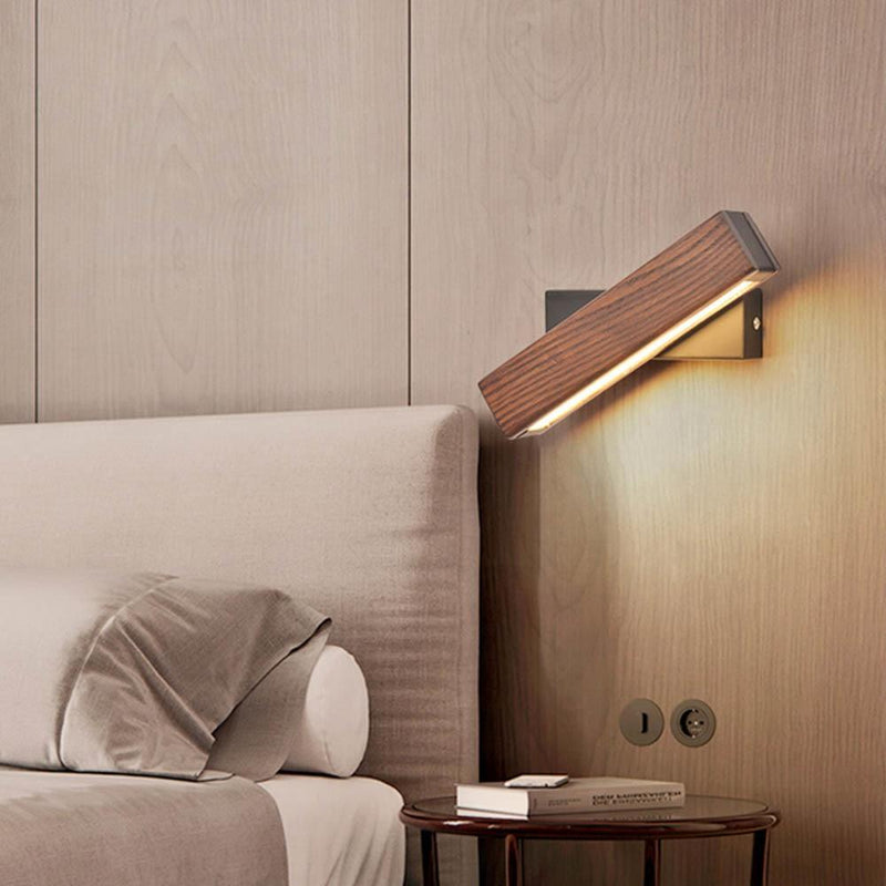 Adjustable Wooden LED Wall Light - Jasper-Dark Wood-Klein - 21 x 5 cm-State of Style