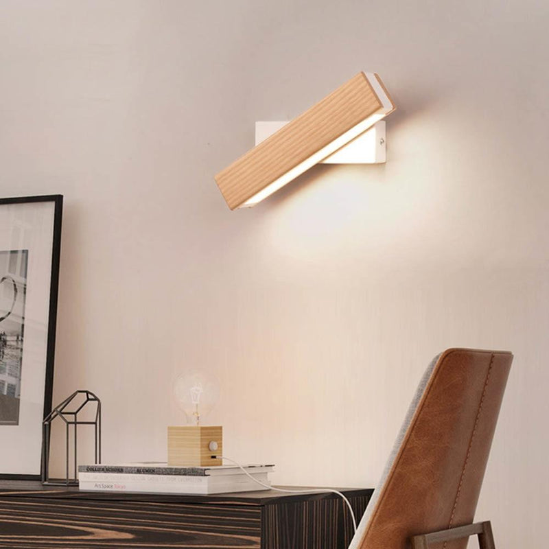 Adjustable Wooden LED Wall Light - Jasper-Light Wood-Klein - 21 x 5 cm-State of Style