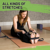 Adjustable Yoga Strap for Stretching-Black-180.00 cm-State of Style