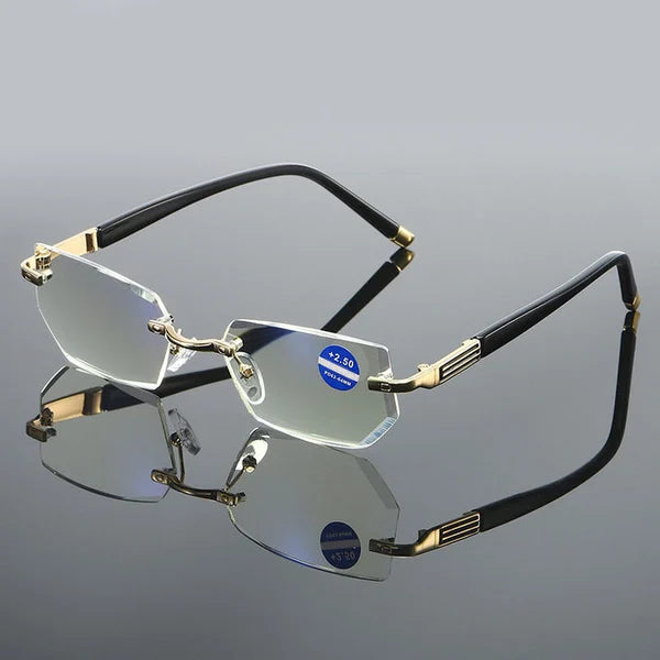 Advanced Anti-Blue Light Multifocal Reading Glasses - SapphireView-Gold-+1.00 (40-45 years)-State of Style