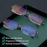 Advanced Anti-Blue Light Multifocal Reading Glasses - SapphireView-Gold-'+1.00/ 40-45 YEARS'-State of Style