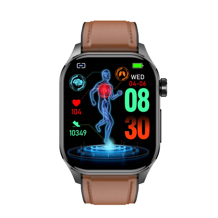 Advanced Health & Fitness Smartwatch – VitaSense-Brown-State of Style