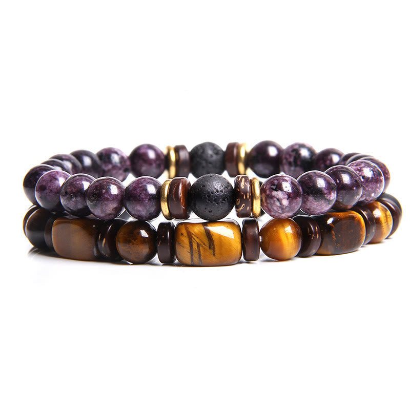African Turquoise & Tiger Eye Bracelet - Naya-Tiger's eye & African turquoise-State of Style
