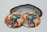 Afrocentric Wooden Drop Earrings | Lightweight Statement Jewellery-State of Style