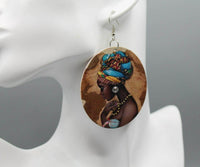 Afrocentric Wooden Drop Earrings | Lightweight Statement Jewellery-State of Style