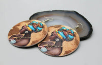 Afrocentric Wooden Drop Earrings | Lightweight Statement Jewellery-State of Style