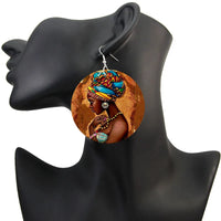 Afrocentric Wooden Drop Earrings | Lightweight Statement Jewellery-State of Style