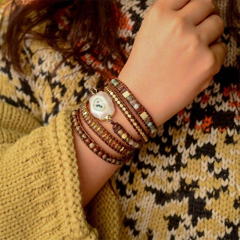 Agaat Moonshine Wrap Bracelet - Lunara-State of Style