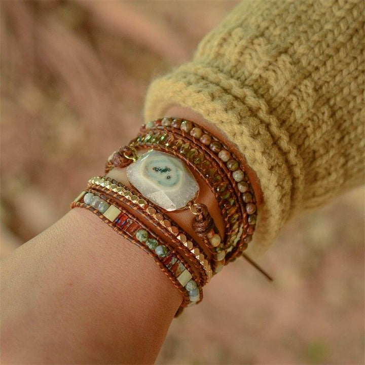 Agaat Moonshine Wrap Bracelet - Lunara-State of Style