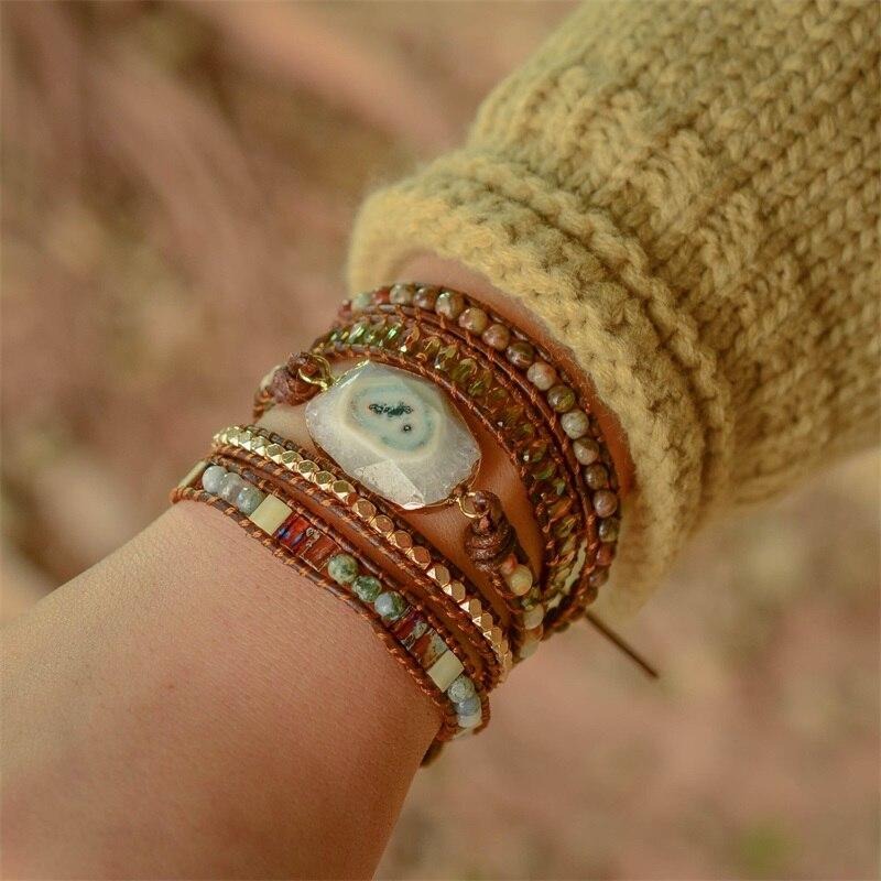 Agaat Moonshine Wrap Bracelet - Lunara-State of Style