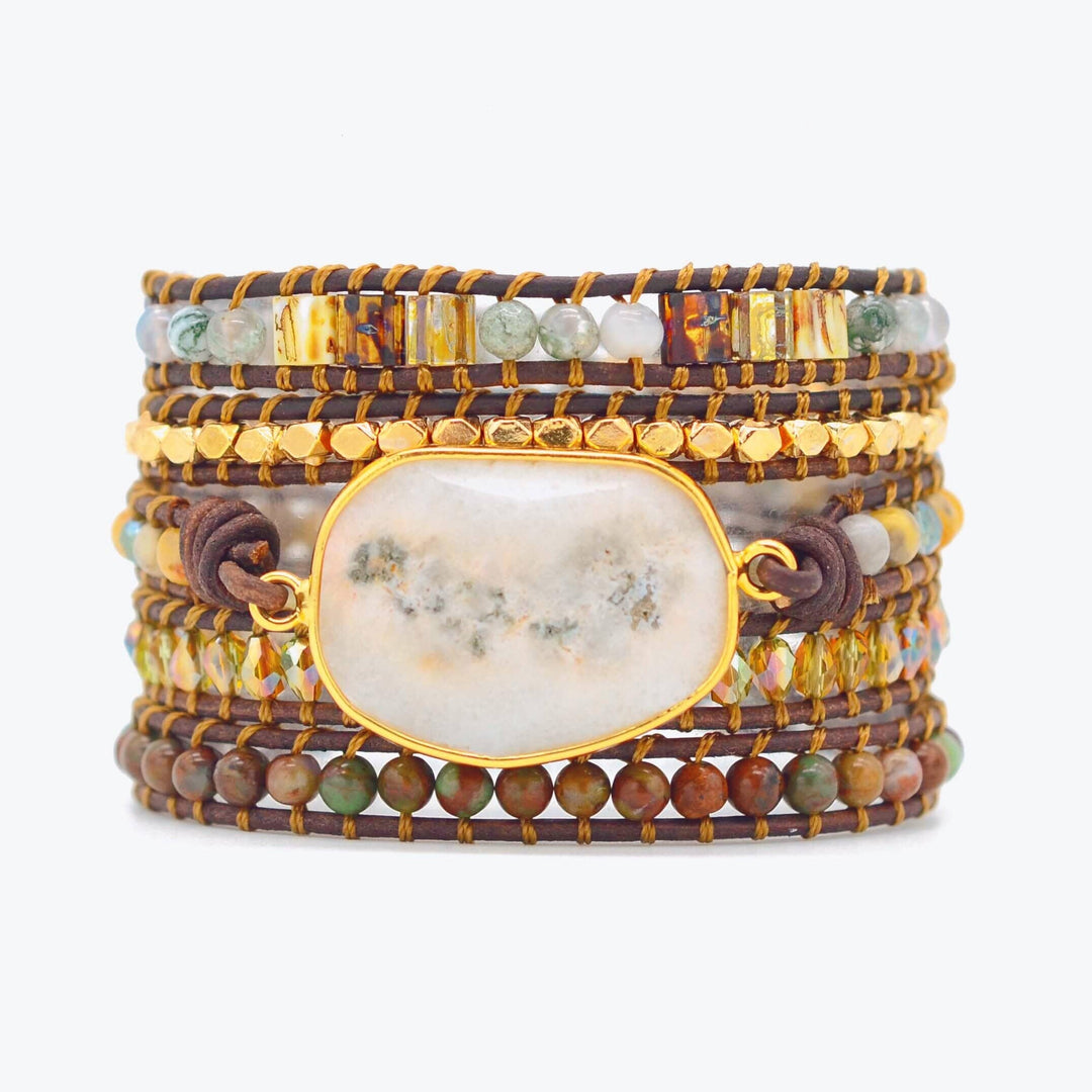 Agaat Moonshine Wrap Bracelet - Lunara-State of Style
