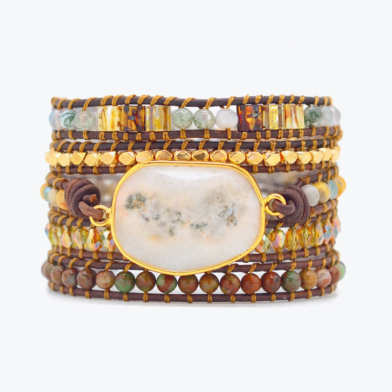 Agaat Moonshine Wrap Bracelet - Lunara-State of Style