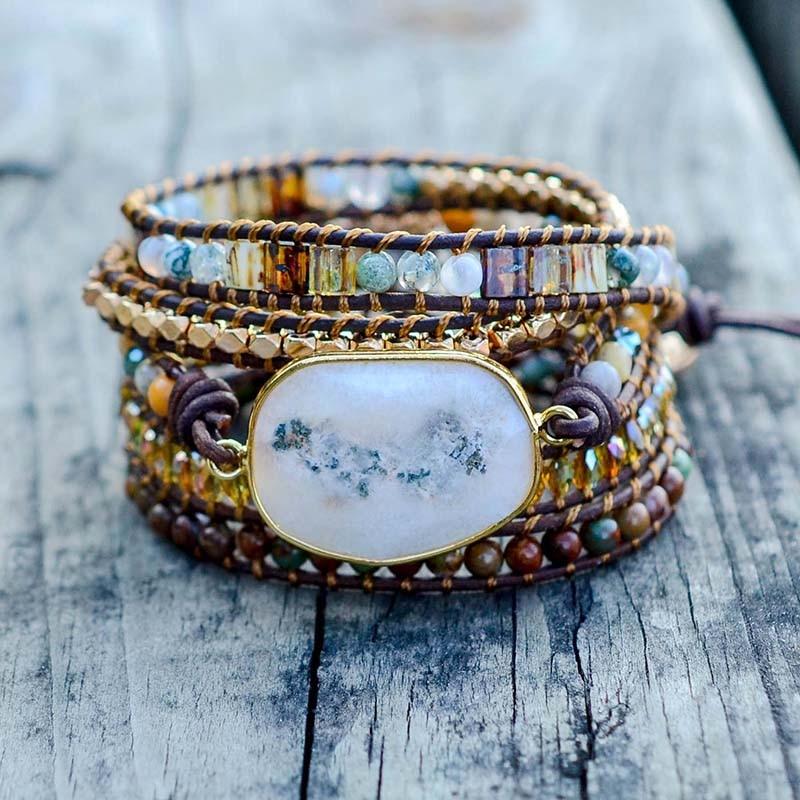 Agaat Moonshine Wrap Bracelet - Lunara-State of Style