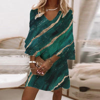 Aimee's Stylish Pullover Dress-Green-S-State of Style