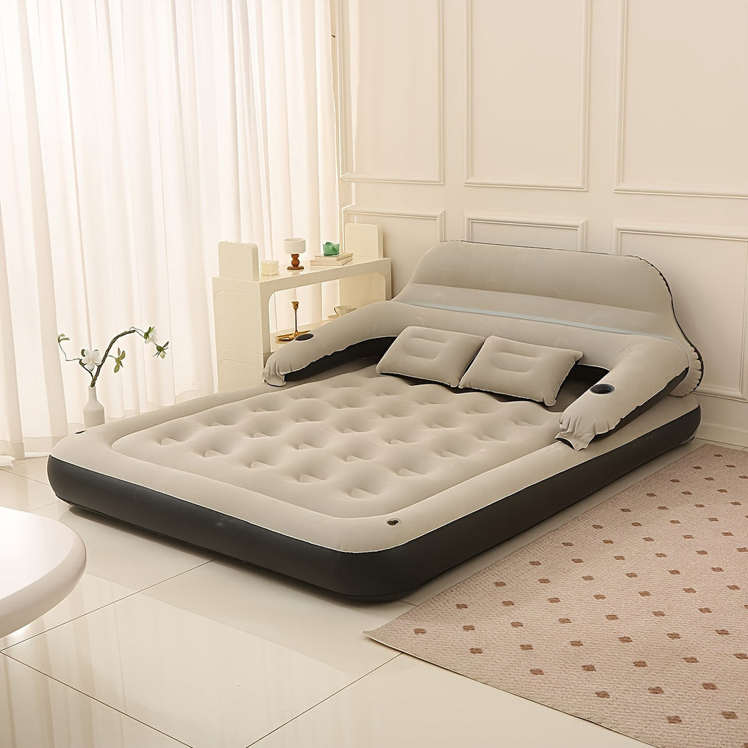 Air Mattress With Built-in Pump Backrest and Headboard - ComfortAir-Double (160 cm x 200 cm)-State of Style